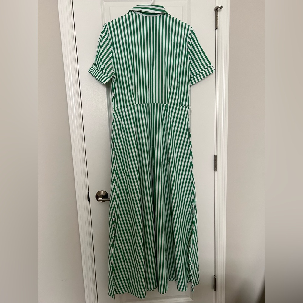 New York & Company Green Striped Maxi Dress - Picture 5 of 8